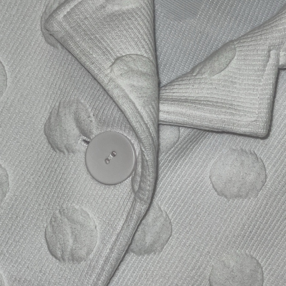 Multiples White Cotton Blend Button Down Jacket S… - image 5